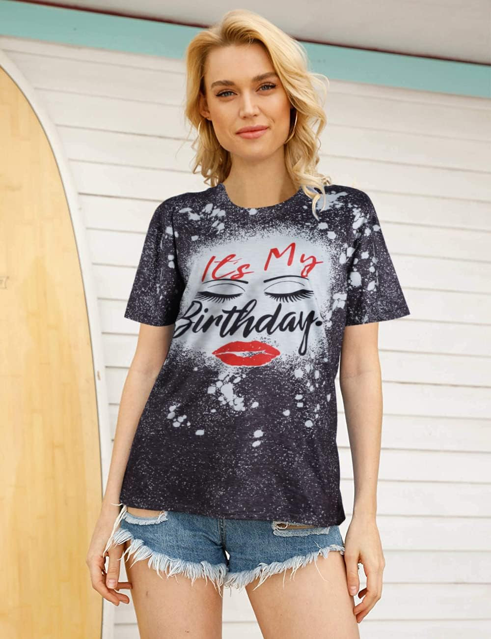 Birthday Shirts for Women Its My Birthday Shirt: Happy 40Th 50Th Birthday Tshirt-Birthday Party Gift Short Sleeve Tops Navy Blue