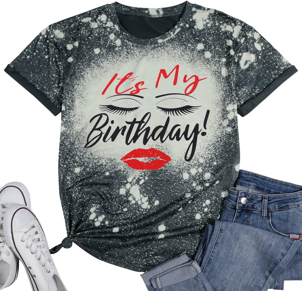 Birthday Shirts for Women Its My Birthday Shirt: Happy 40Th 50Th Birthday Tshirt-Birthday Party Gift Short Sleeve Tops Navy Blue